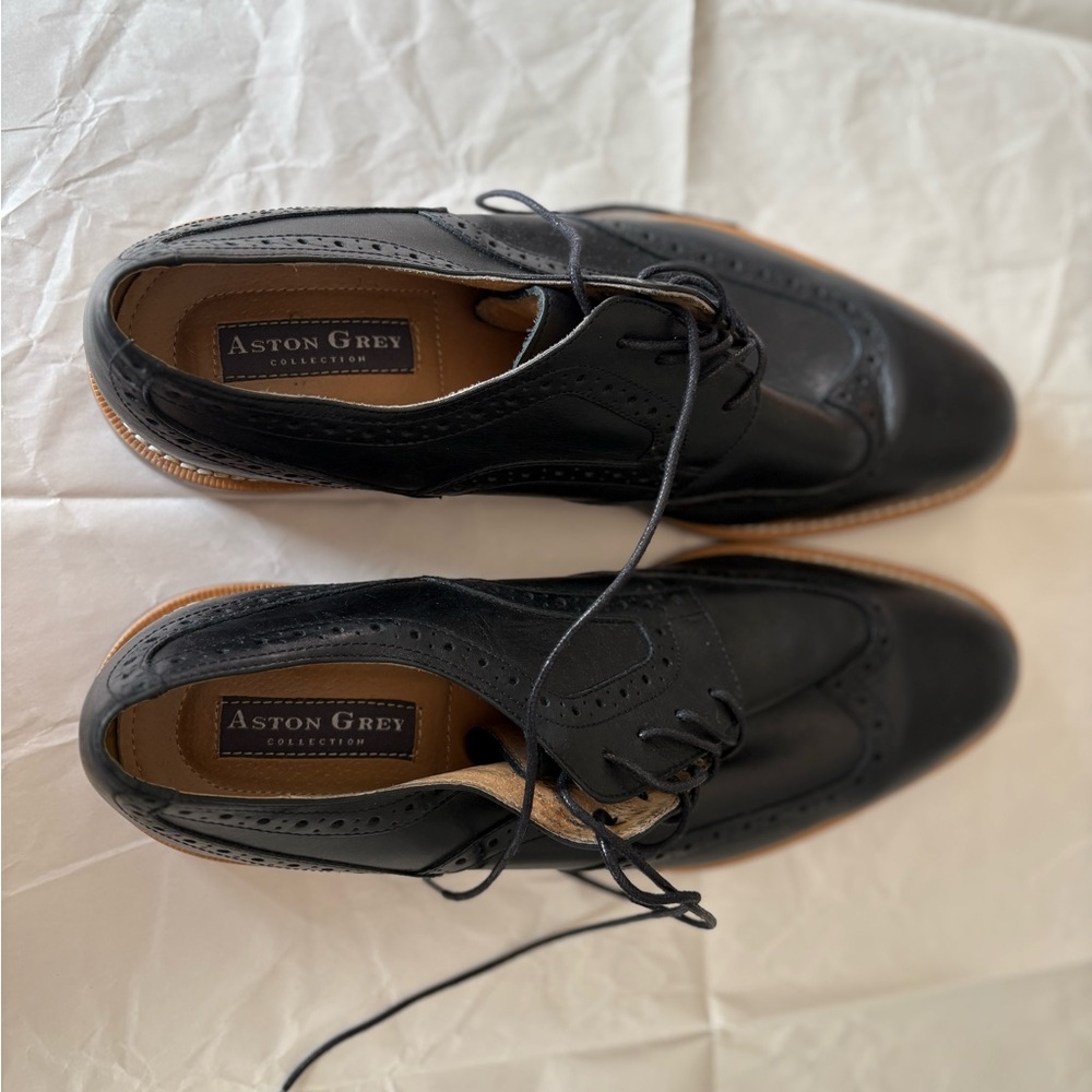slim fit dress slacks Men's Black Leather Derby Shoes: ASTON FLEXI 002 – Officine Creative main image 1